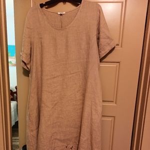 Linen high low dress.